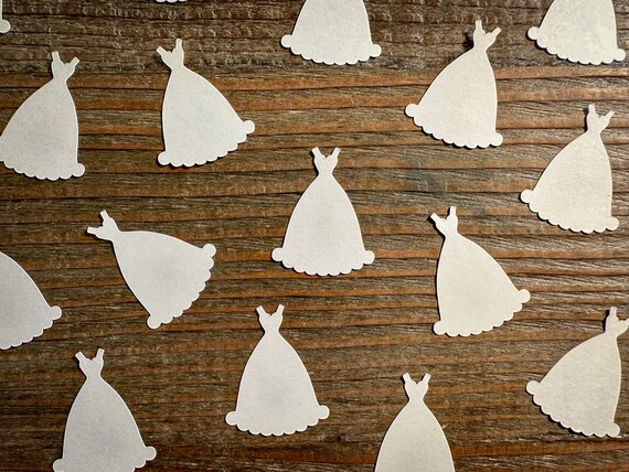 Wedding Dress Confetti: Bridal Shower & Engagement Party Decor