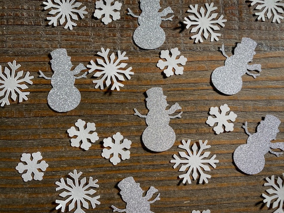 Snowman and Snowflake Winter Birthday Party Baby Shower Confetti