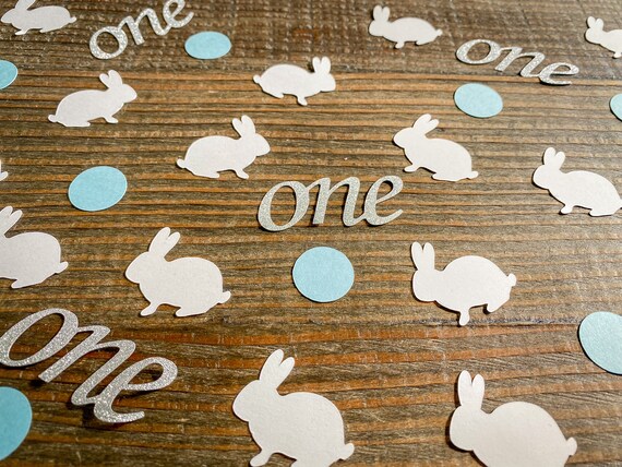 Bunny First Birthday One Confetti