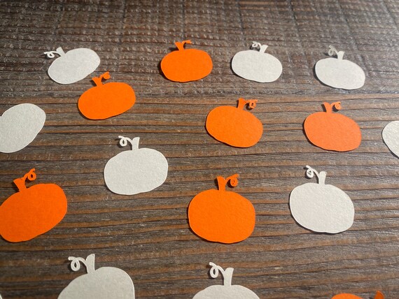 Orange and Cream Pumpkin Fall Confetti