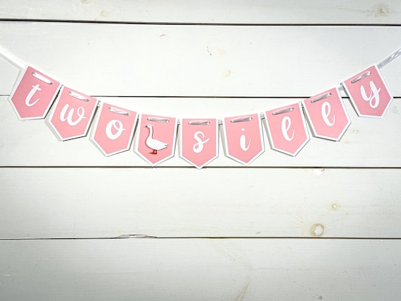 Two Silly Goose Birthday Banner