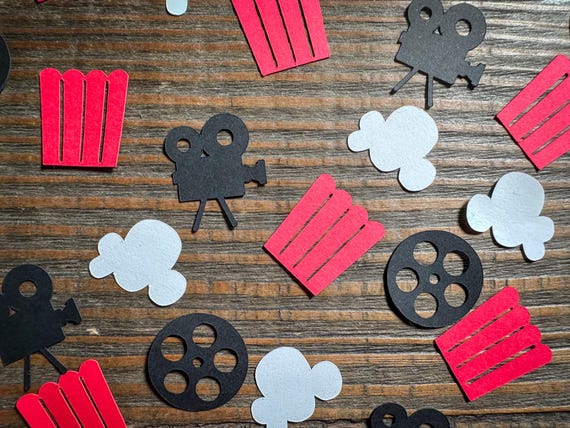 Movie Night Party Confetti – 100 Piece Set | Film-Themed Table Decorations