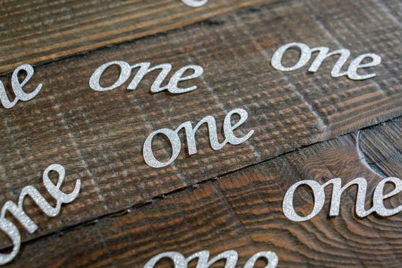 Silver One First Birthday Confetti