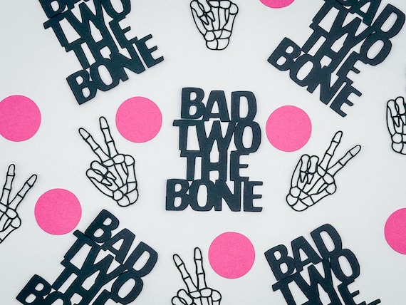 Bad Two the Bone 2nd Birthday Party Confetti