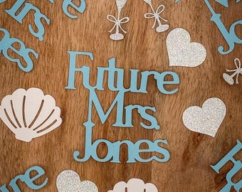 Personalized Future Mrs. Beach Bachelorette Party Confetti
