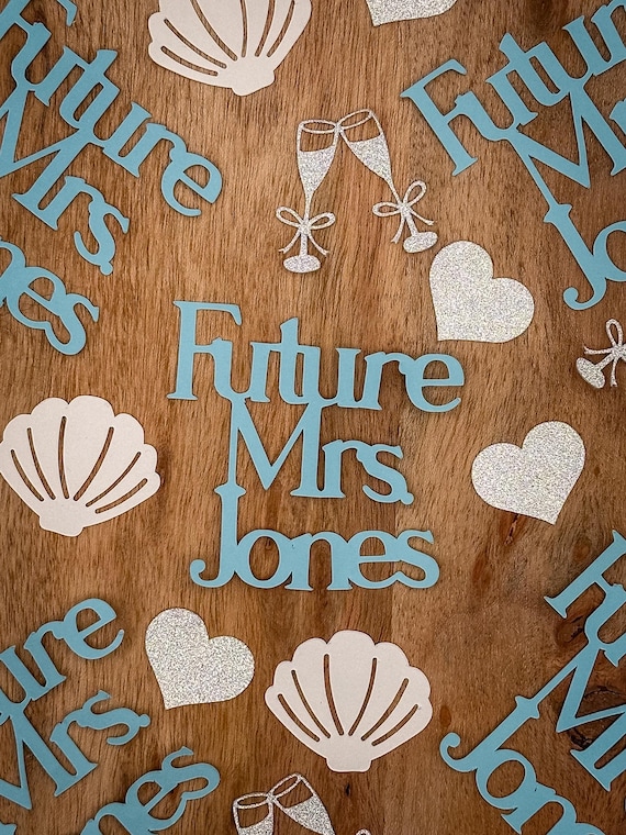 Personalized Future Mrs. Beach Bachelorette Party Confetti