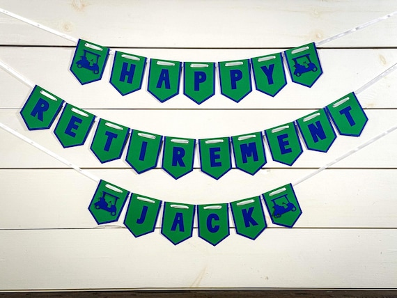 Personalized Golf Happy Retirement Banner – Handmade Retirement Decor