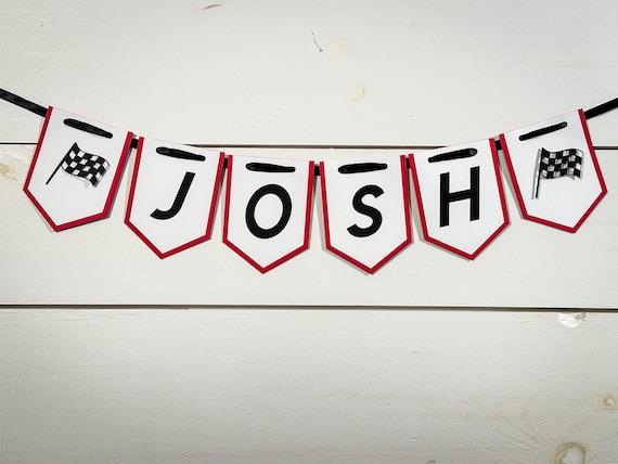 Personalized Race Car Name Banner