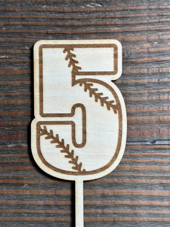 Baseball Number Cake Topper