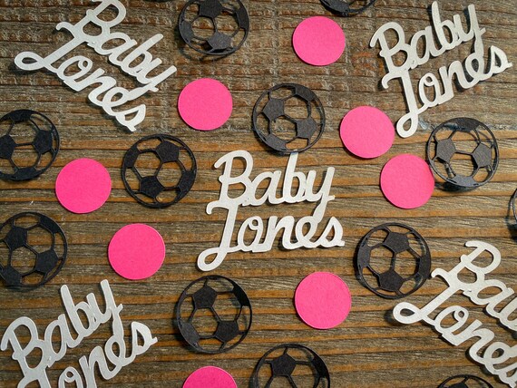 Personalized Baby Name Soccer Baby Shower Confetti