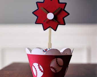 Baseball Cupcake Toppers