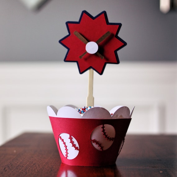 Baseball Cupcake Toppers