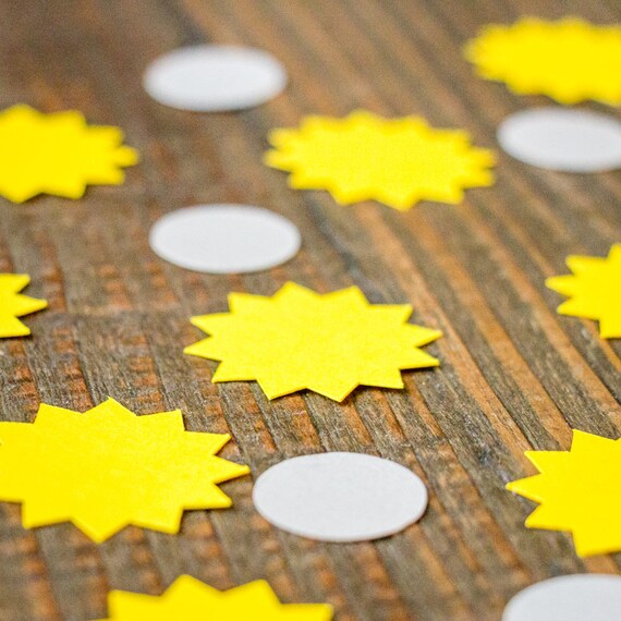 You Are My Sunshine Party Yellow and Gray Confetti