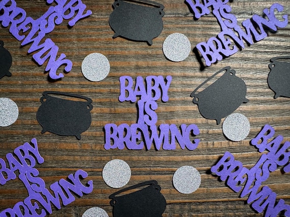 Baby is Brewing Confetti – Halloween Baby Shower Decor | 100 Pieces