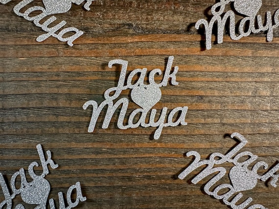 Silver Personalized Engagement Confetti