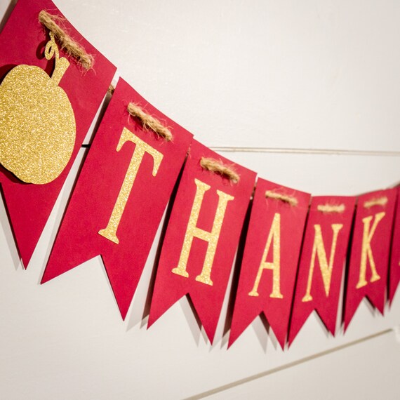 Thankful Thanksgiving Fall Banner