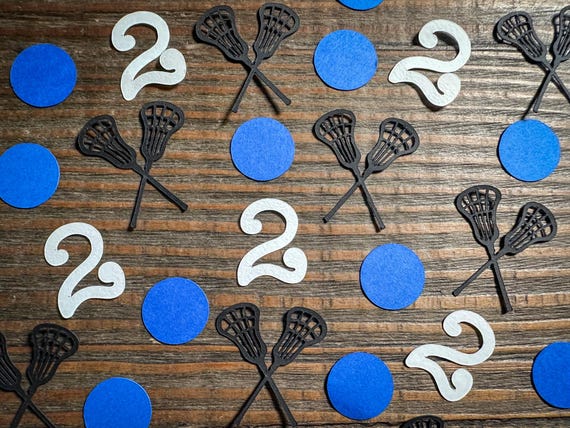 Personalized Age Lacrosse Confetti – Custom Colors, 100 Pieces