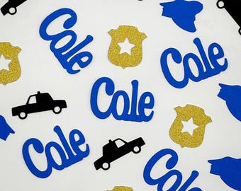 Personalized Police Party Confetti (100 Pieces) – Police Birthday Decor