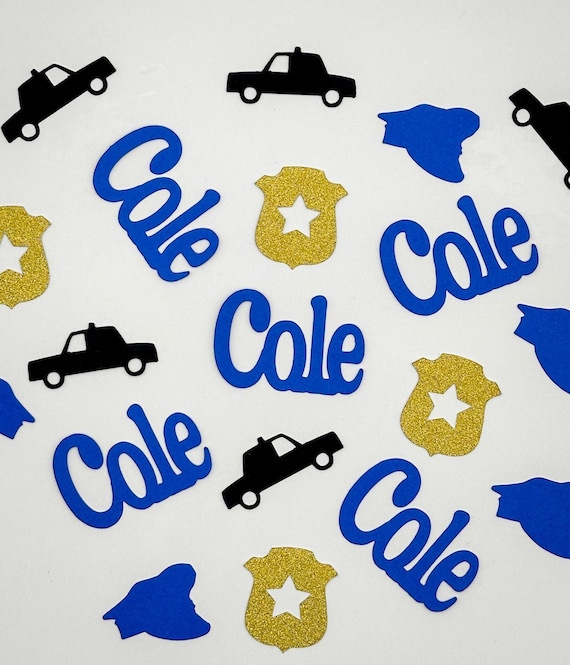Personalized Police Party Confetti (100 Pieces) – Police Birthday Decor