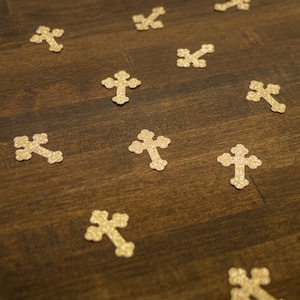 Gold Cross Baptism First Communion Confetti