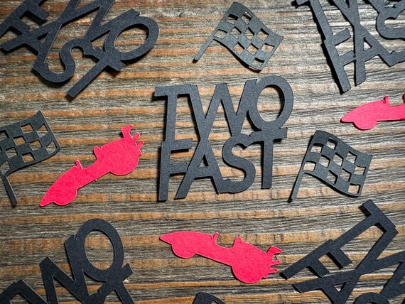 Two Fast Race Car Confetti: Customizable Birthday Party Decor