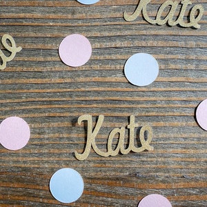 Coriandoli personalizzati rosa, bianchi e oro