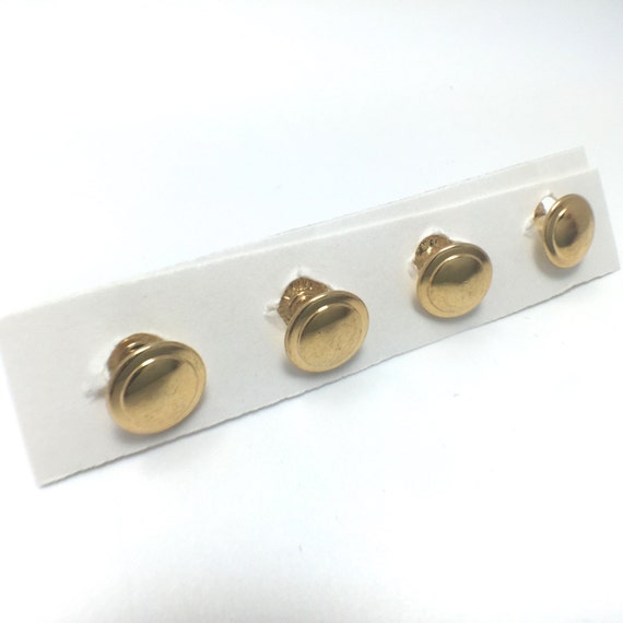 Vintage Tuxedo Frosted Glass Shirt Stud Set Weddi… - image 5