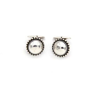 1950s Georg Jensen Cufflinks Sterling Silver Vintage Denmark Weddings Men&#39;s Fathers Day Gifts Jewelry Accessories Art Deco Fashion Design