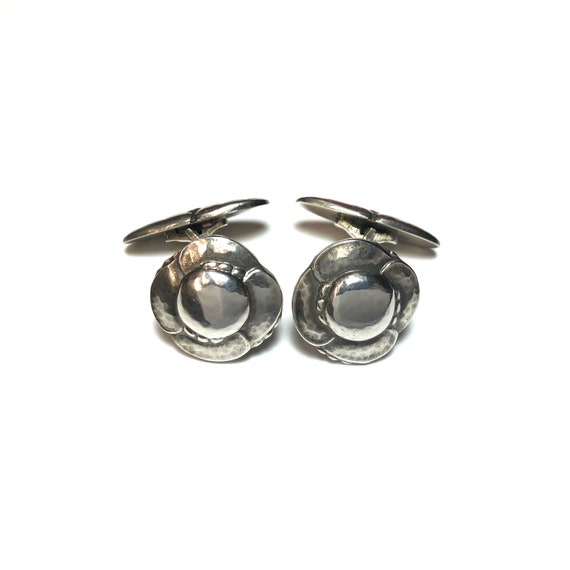 1950s Georg Jensen Cufflinks Sterling Silver Cuffl