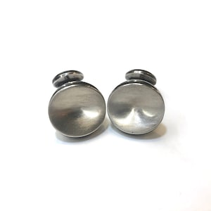 Abotoaduras Georg Jensen dos anos 1950, prata esterlina côncava # 74B, vintage, Dinamarca, arte decoração, casamentos, presentes, dia dos pais, acessórios de joias masculinas