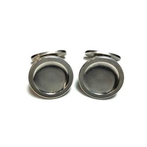 1950s Vintage Georg Jensen Sterling Silver Cufflinks Concave  #108. Cufflinks Weddings Gifts Men&#39;s Fathers Day Tuxedo Danish Jewelry