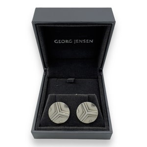 1950s Georg Jensen Cufflinks Sterling Silver #60B Denmark Weddings Men&#39;s Fathers Day Gifts Jewelry Accessories Art Deco Fashion