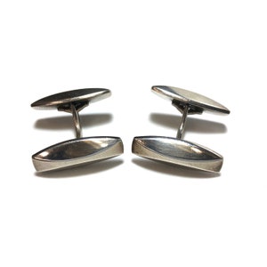 1950s Georg Jensen Cufflinks Sterling Silver Vintage Denmark Weddings Men&#39;s Fathers Day Gifts Jewelry Accessories Art Deco Fashion Design