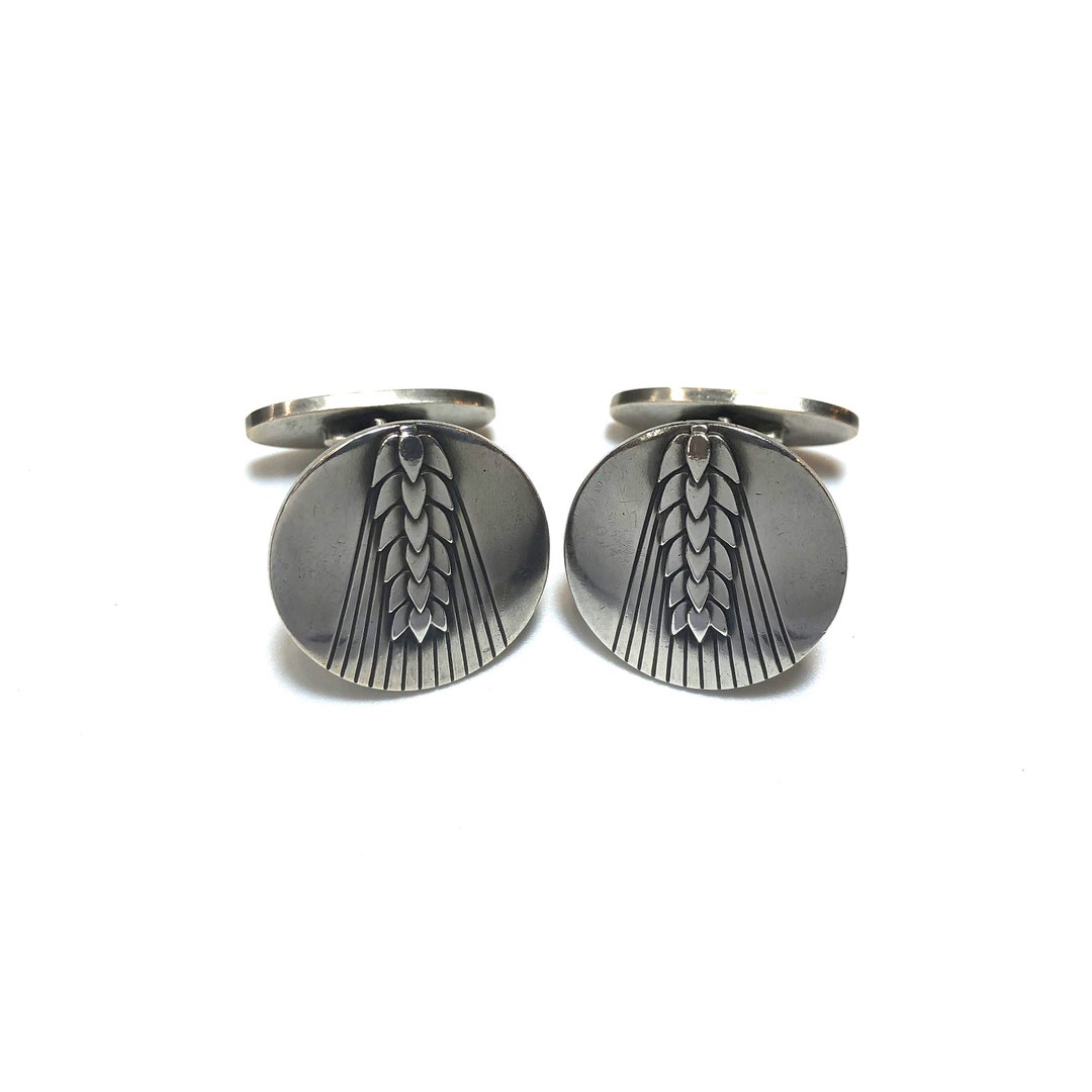 Boutons De Manchettes Georg Jensen En Argent Massif - écrin D'origine, Occasion