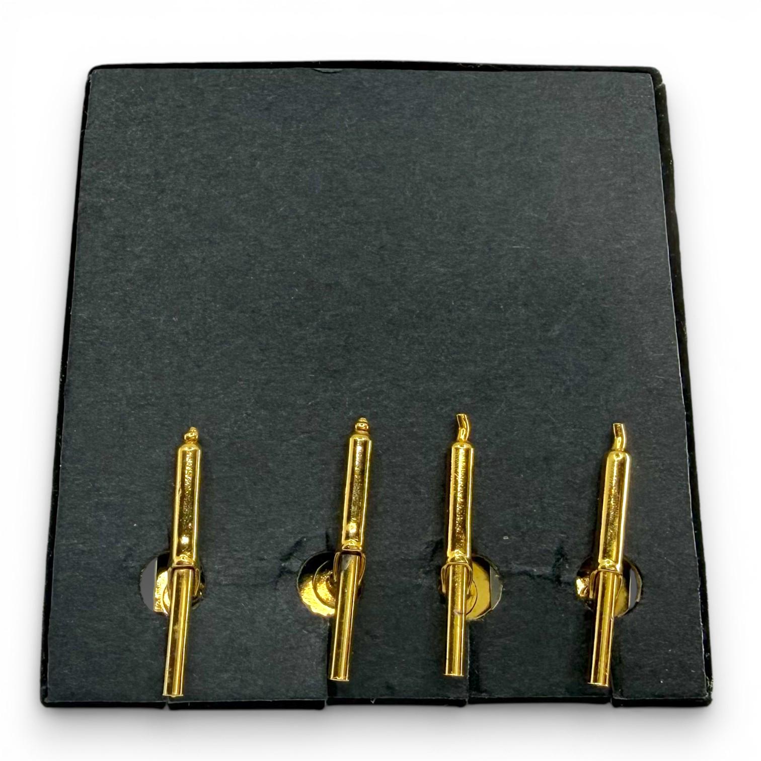 Vintage Christian Dior Gold Plate & Onyx Cufflink Set, 1960s
