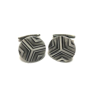 1950s Georg Jensen Cufflinks Sterling Silver #60A Vintage Denmark Weddings Men&#39;s Fathers Day Gifts Jewelry Accessories Art Deco Fashion