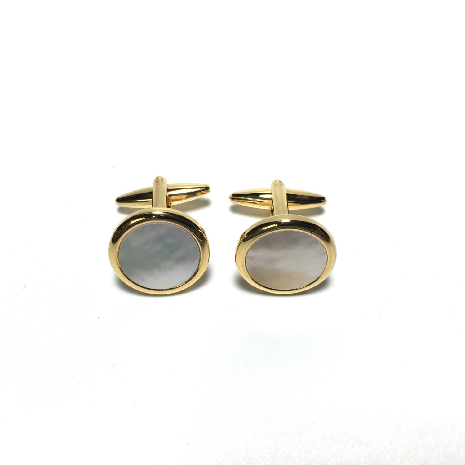 Gold Filled Mother of Pearl Tuxedo 4 Screw Back Stud Set and Etsy