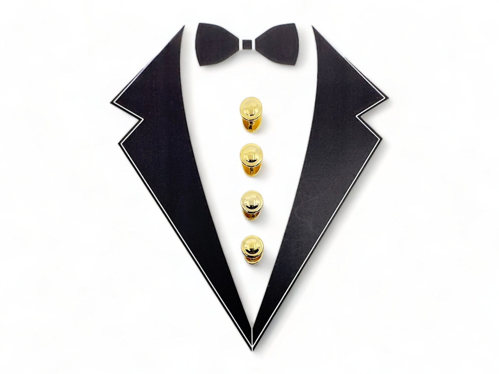 Vintage Tuxedo Shirt Stud Set Red Enamel Wedding Gifts Etsy