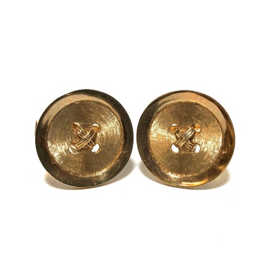Boutons De Manchette Anciens En Or Massif 14 Carats - Avec Monogrammes - Poids 10,4g - Occasion