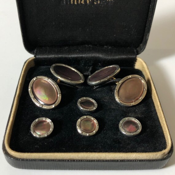 Larter Art Deco Gold and Abalone with Platinum In… - image 2