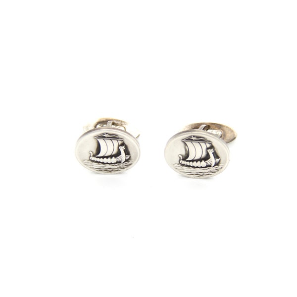 Vintage Georg Jensen Viking Ship Scene Cufflinks No. 50 Designed by Harald Nielsen Weddings Gifts, Mens Gifts, Fathers Day Gifts