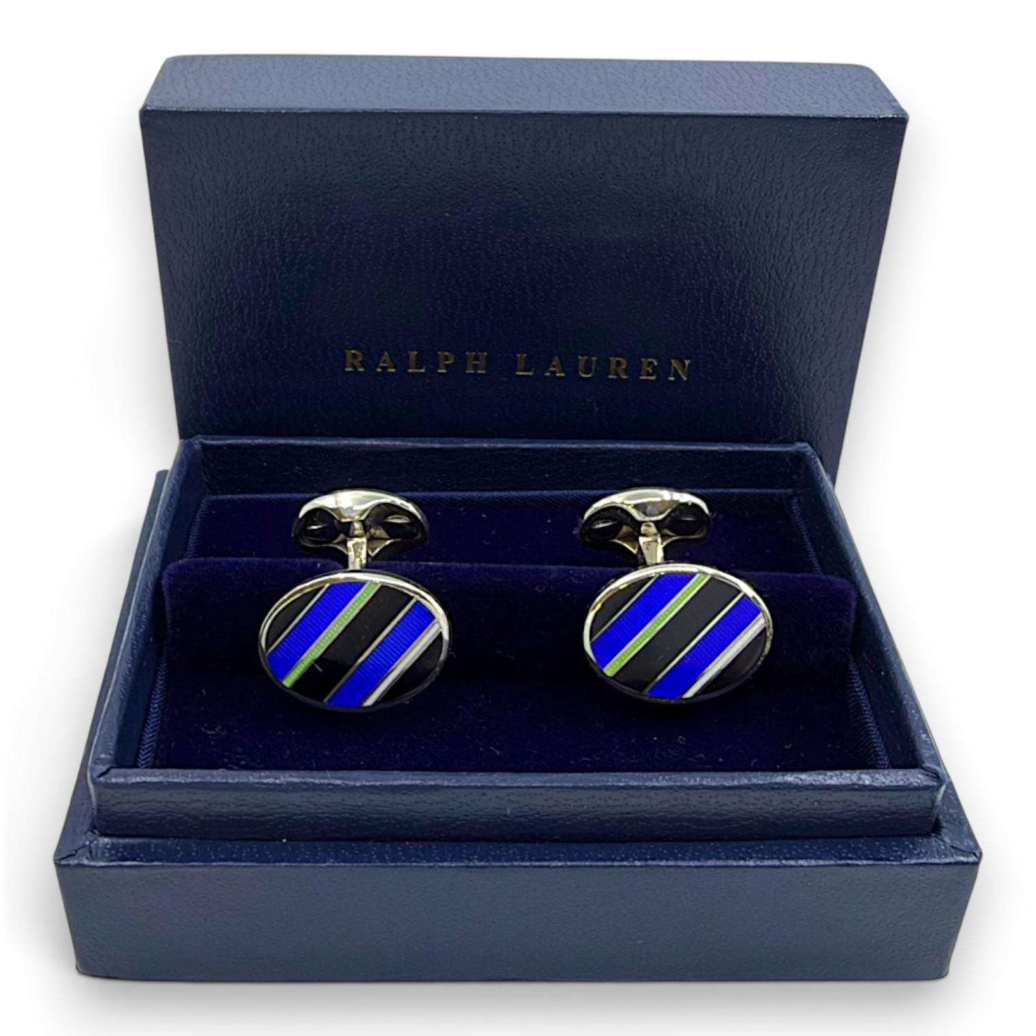 Ralph Lauren シルバー925 オーバル型カフリンクス Ralph Lauren