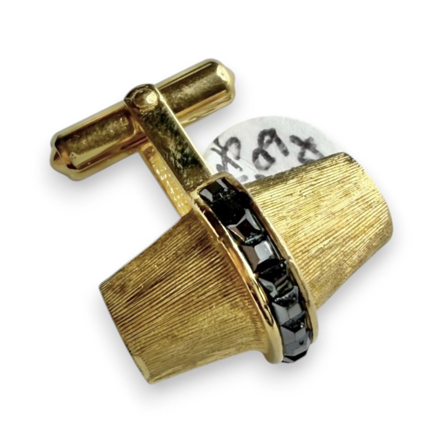Vintage Christian Dior Gold Plate Cufflink & Stud Set, 1960s