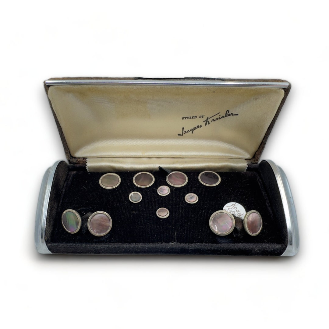 1930s Jacques Kreisler Gold Filled and Smoke Mother of Pearl 4