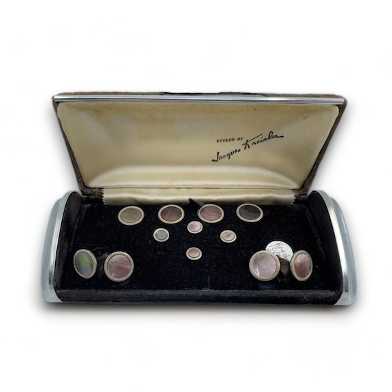 1930s Jacques Kreisler Gold Filled and Smoke Mother of Pearl 4