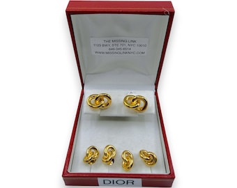 Tom Ford Knot 18K White Gold 4 Tuxedo Shirt Studs With