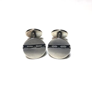1950s Vintage Georg Jensen Sterling Silver Cufflinks #107 Denmark Art Deco Mid-Century Men&#39;s Jewelry Accessories Fathers Day Tuxedo Gifts