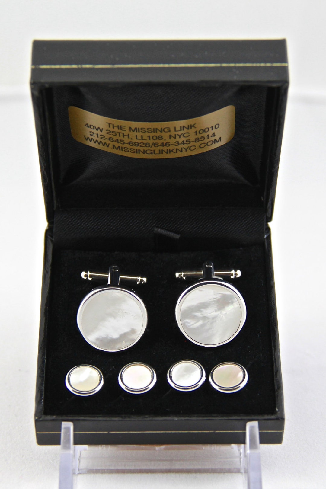 Mother of Pearl Tuxedo 4 Studs Set and Matching Cufflinks With Etsy