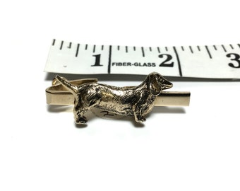 Vintage 1950&#39;s Dachshund Dog Tiebar with Box
