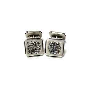 1950s Georg Jensen Cufflinks Sterling Silver Double Sided Vintage 59B Art Deco Denmark Weddings Gifts Fathers Day Men&#39;s Accessories Jewelry